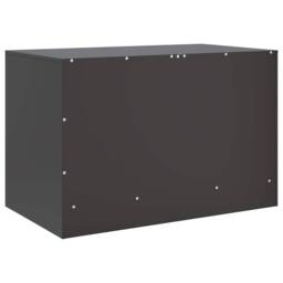 Berkfield Home TV Cabinet Black 67x39x44 cm Steel - Size: 67 x 39 x 44 cm - thumbnail 9