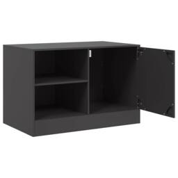 Berkfield Home TV Cabinet Black 67x39x44 cm Steel - Size: 67 x 39 x 44 cm - thumbnail 7