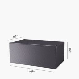 Ruma AeroCover Garden Table Waterproof Polyester Outdoor Cover W240xD110xH70cm in Dark Grey - Size: 1 Pack - thumbnail 6