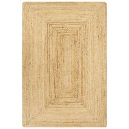 Berkfield Home Handmade Rug Jute Natural 120x180 cm - Size: 100 cm diameter - thumbnail 2