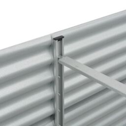 Berkfield Home Garden Raised Bed 240x80x81 cm Galvanised Steel Silver - Size: 240 x 80 x 81 cm - thumbnail 6