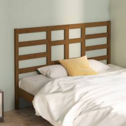 Berkfield Home Bed Headboard Honey Brown 156x4x104 cm Solid Wood Pine - Size: 156 x 4 x 104 cm - thumbnail 2