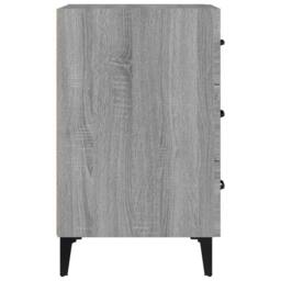 Berkfield Home Bedside Cabinet Grey Sonoma 40x40x66 cm Engineered Wood - Size: 40 x 40 x 66 cm - thumbnail 4