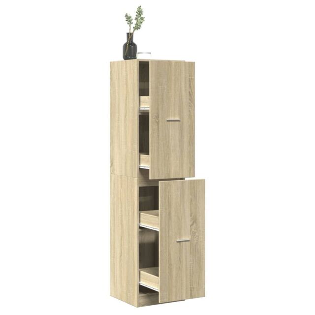 Berkfield Home Apothecary Cabinet¬†Sonoma Oak 40x41x174.5 cm Engineered Wood in Brown - image 1