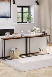 Home Discount Vida Designs Console Table With Metal Leg Multi-purpose Furniture in Dark Brown - thumbnail 7