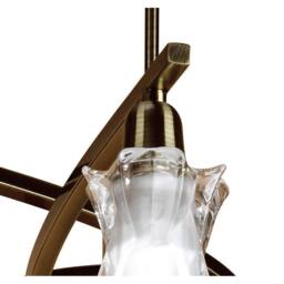 Netlighting Alaska Pendant Convertible To Semi Flush 8 Light L1SGU10 Antique Brass in Bronze - thumbnail 5