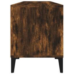 Berkfield Home TV Cabinet Smoked Oak 100x34.5x44.5 cm Engineered Wood in Brown - thumbnail 7