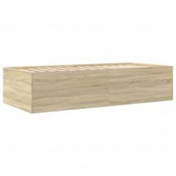 Berkfield Home Versatile Daybed with Drawers without Mattress Sonoma Oak 100x200 cm in Light Tan - thumbnail 6