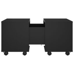 Berkfield Home Coffee Table Black 60x60x38 cm Engineered Wood - Size: 60 x 60 x 38 cm - thumbnail 6