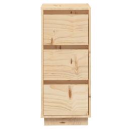 Berkfield Home Sideboard 32x34x75 cm Solid Wood Pine in Natural - Size: 32 x 34 x 75 cm - thumbnail 5