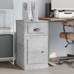 Berkfield Home Side Cabinet with Drawer Concrete Grey 40x50x75 cm Engineered Wood - Size: 40 x 50 x 75 cm - thumbnail 1