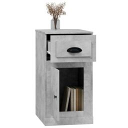 Berkfield Home Side Cabinet with Drawer Concrete Grey 40x50x75 cm Engineered Wood - Size: 40 x 50 x 75 cm - thumbnail 5