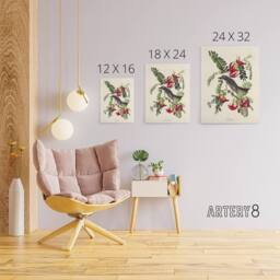 "Artery8 Birds of America Piping Flycatcher Audubon Canvas Wall Art in White - Size: W18"" x H24""" - thumbnail 4