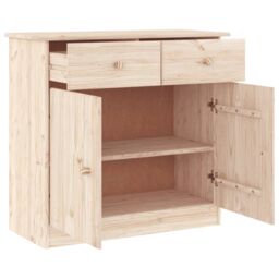 Berkfield Home Sideboard ALTA 77x35x73 cm Solid Wood Pine in Brown - Size: 77 x 35 x 73 cm - thumbnail 4