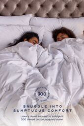 Snuggledown Retreat Hungarian Goose Down All Season 13.5 Tog (9+4.5 Tog) Duvet in White - Size: King - thumbnail 2
