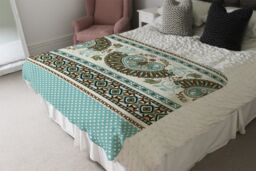 Benjamin Tate Design Egyptian Greek Roman Style Blanket in Natural - Size: 120 cm x 150 cm - thumbnail 3