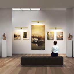 Harper Living Picture Light for Wall Gold, Rechargeable Wall Light Indoor, Dimmable & 3 Colour Temps in Gold - thumbnail 3