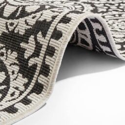 THE RUGS Jardin Reversible Indoor-Outdoor Runner - Durable Polypropylene Rug in Black - Size: 80 cm x 350 cm - thumbnail 2