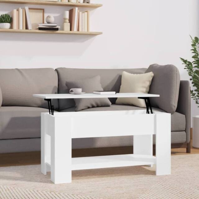 Berkfield Home Coffee Table High Gloss White 101x49x52 cm Engineered Wood - Size: 101 x 49 x 52 cm - image 1