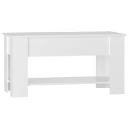 Berkfield Home Coffee Table High Gloss White 101x49x52 cm Engineered Wood - Size: 101 x 49 x 52 cm - thumbnail 3
