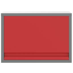 Berkfield Home Wall-Mounted Tool Cabinet with Gas-Lift Door in Red, 50x25x35 cm in Grey - Size: 50 x 25 x 35 cm - thumbnail 6