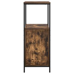 Berkfield Home Bathroom Cabinet with Shelves Smoked Oak 36x35x95 cm in Brown - Size: 36 x 35 x 95 cm - thumbnail 6