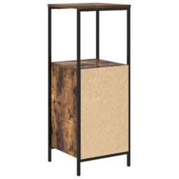 Berkfield Home Bathroom Cabinet with Shelves Smoked Oak 36x35x95 cm in Brown - Size: 36 x 35 x 95 cm - thumbnail 8