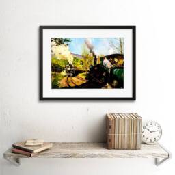 "Artery8 Vintage Steam Train Ffestiniog Railway Wales 12x16"" Framed Art Print - Size: W12"" x H16""" - thumbnail 2