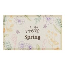 Artsy Mats Hello Spring Doormat in Cream - Size: 60 cm x 90 cm - thumbnail 2
