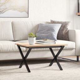 Berkfield Home Coffee Table Legs X-Frame 60x40x38 cm Cast Iron in Black - Size: 60 x 40 x 38 cm - thumbnail 1
