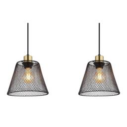 Netlighting Baku Bar Pendant Ceiling Light Matt Black 3x E27 - thumbnail 4