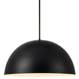Nordlux Modern Indoor Pendant Light Black Metal E27 Dome Shade - Mains Powered, IP20 - thumbnail 1