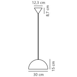 Nordlux Modern Indoor Pendant Light Black Metal E27 Dome Shade - Mains Powered, IP20 - thumbnail 9