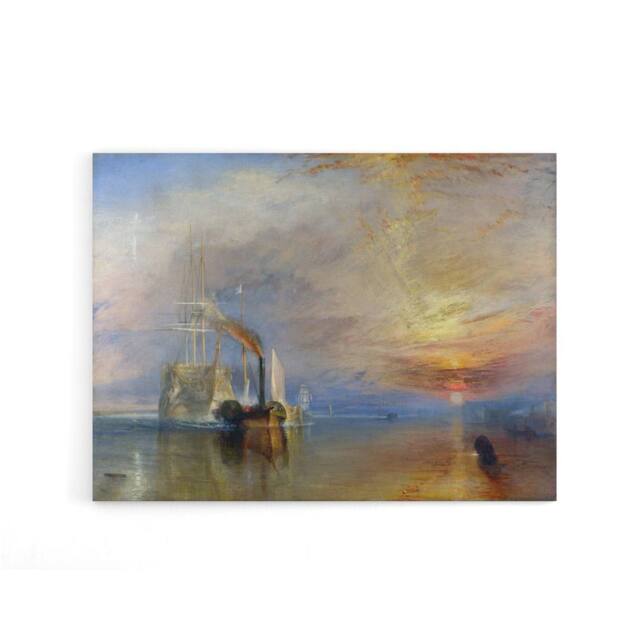 "Artery8 JMW Turner The Fighting Temeraire Ship Canvas Wall Art Print - Size: W18"" x H24""" - image 1