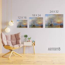 "Artery8 JMW Turner The Fighting Temeraire Ship Canvas Wall Art Print - Size: W18"" x H24""" - thumbnail 4