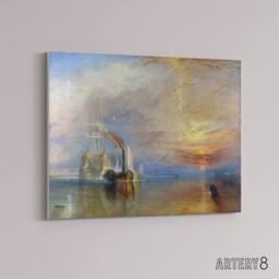 "Artery8 JMW Turner The Fighting Temeraire Ship Canvas Wall Art Print - Size: W18"" x H24""" - thumbnail 2