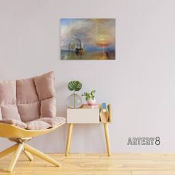 "Artery8 JMW Turner The Fighting Temeraire Ship Canvas Wall Art Print - Size: W18"" x H24""" - thumbnail 3