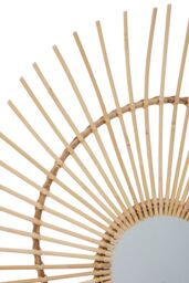 Orsina Rattan Wall Mirror, Wood Wall Mirror, Beaitiful Mirror in Wooden Frame, Rattan Wall Mirror in Natural - thumbnail 5