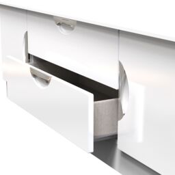 Ready Assembled 2 U Holborn 2 Door 2 Drawer Superwide TV Unit (Ready Assembled) in White - Size: Large - thumbnail 6