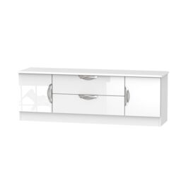 Ready Assembled 2 U Holborn 2 Door 2 Drawer Superwide TV Unit (Ready Assembled) in White - Size: Large - thumbnail 8