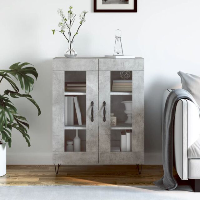 Berkfield Home Sideboard Concrete Grey 69.5x34x90 cm Engineered Wood - image 1