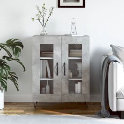 Berkfield Home Sideboard Concrete Grey 69.5x34x90 cm Engineered Wood - thumbnail 1