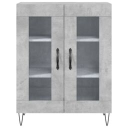 Berkfield Home Sideboard Concrete Grey 69.5x34x90 cm Engineered Wood - thumbnail 5