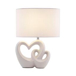 Pagazzi Link White Ceramic Table Lamp - thumbnail 2