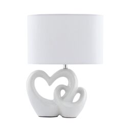 Pagazzi Link White Ceramic Table Lamp