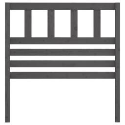 Berkfield Home Beautiful Bed Headboard Grey 81x4x100 cm Solid Wood Pine - Size: 81 x 4 x 100 cm - thumbnail 4