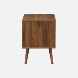 sweeek Walnut wood-effect bedside table in Dark Brown - thumbnail 3