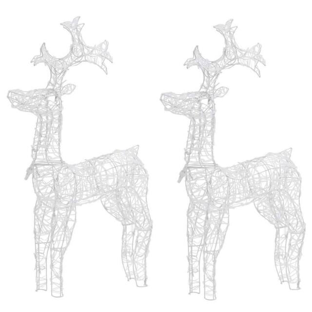 Berkfield Home Reindeer Christmas Decorations 2 pcs 60x16x100 cm Acrylic - Size: 60 x 16 x 100 cm - image 1