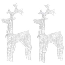 Berkfield Home Reindeer Christmas Decorations 2 pcs 60x16x100 cm Acrylic - Size: 60 x 16 x 100 cm