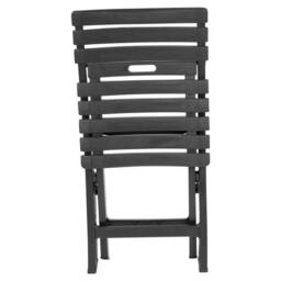 Nordara Collapsible Outdoor Folding Garden Chair Camping Patio Pool in Grey - thumbnail 2